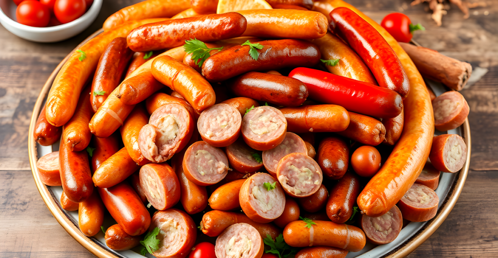 Platter of Different Sausages