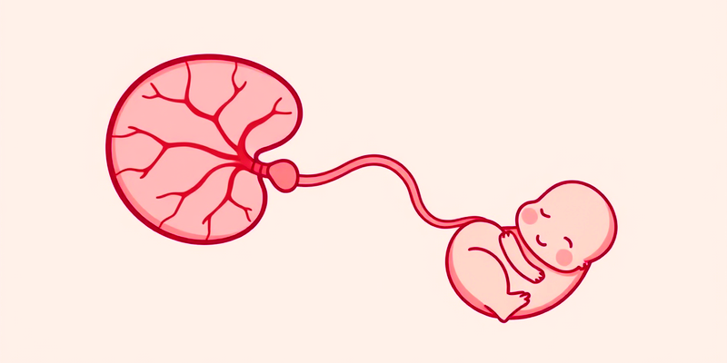 Doodle of baby and placenta