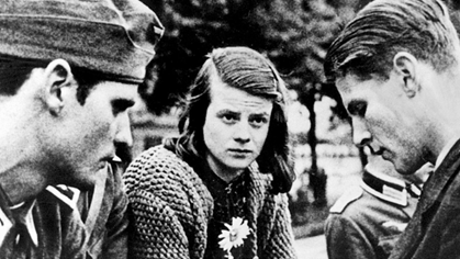 Sophie Scholl with members of the White Rose resistance group